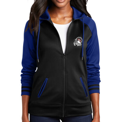 Starbuck International Cheer - Ladies Sport Wick ® Varsity Fleece Full Zip Hooded Jacket Thumbnail